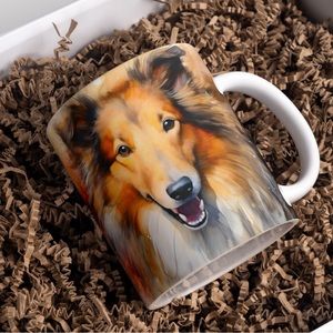 Handmade Collie Coffee Cup | New 15oz Sublimated Coffee Mug